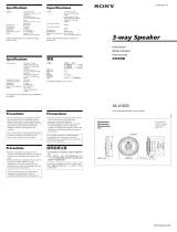 Sony XS-V1633 - Xplod 6 1/2" Hop Speaker Mode d'emploi