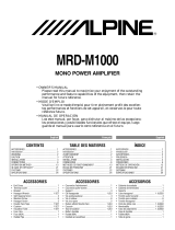 Alpine MRD-M1000 Le manuel du propriétaire