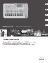 Behringer X32 DIGITAL MIXER Manuel utilisateur