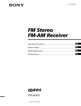 Sony STR-DE475 - Fm Stereo/fm-am Receiver Le manuel du propriétaire