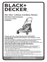 Black and Decker CM2040 Manuel utilisateur