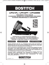 Bostitch LPF21PL, LPF33PT, LPF28WW Pneumatic Stick Nailer Operation and Maintenance Manuel utilisateur