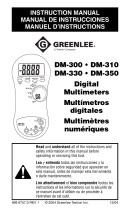 Greenlee DM-300, DM-310, DM-330, DM-350 DMMs Manuel utilisateur
