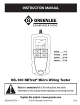 Greenlee NC-100 NETcat Micro Wiring Tester Manuel utilisateur