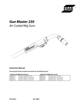 ESAB Gun Master 250 Air-Cooled Mig Guns Manuel utilisateur