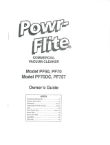 Powr-Flite PF757CVC, PF757CEC Le manuel du propriétaire