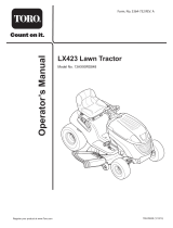 Toro LX423 Lawn Tractor Manuel utilisateur