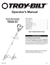 Troy-Bilt TB590 EC 29cc 4-Cycle Straight Shaft Brush Cutter/String  Le manuel du propriétaire