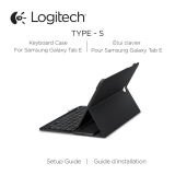 Logitech Type-S Keyboard Case for Samsung Galaxy Tab E Guide d'installation
