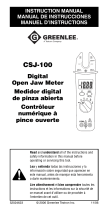 Greenlee CSJ-100 Digital Open Jaw Meter Manuel utilisateur