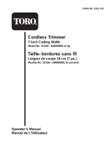 Toro 7" Cordless Trimmer Manuel utilisateur