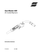 ESAB Gun Master 400 Air-Cooled Mig Guns Manuel utilisateur