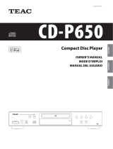 TEAC CD-P650 Manuel utilisateur