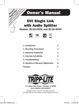 Tripp Lite B116-XXXA Series Splitter/Boosters Le manuel du propriétaire