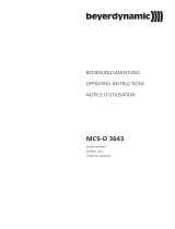 Beyerdynamic MCS-D 3643 Manuel utilisateur