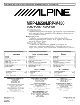 Alpine M450 - V-Power MRP Amplifier Le manuel du propriétaire