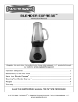 Back to Basics Blender Express Manuel utilisateur