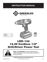 Greenlee "LDD-144 14.4V Cordless 1/2"" Drill/Driver" Manuel utilisateur