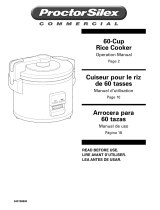 Proctor Silex 60-Cup Rice Cooker Mode d'emploi