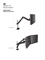 3M Easy Adjust Dual Monitor Arm, Black, MA260MB Manuel utilisateur