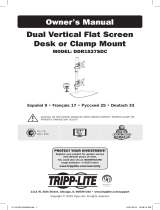 Tripp Lite Dual Vertical Flat Screen Desk or Clamp Mount Le manuel du propriétaire
