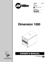 Miller Electric Dimension 1000 Le manuel du propriétaire