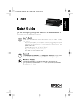 Epson ET-2650 Guide de démarrage rapide