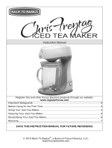 Back to Basics Iced Tea Makers Manuel utilisateur