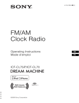 Sony Dream Machine ICF-CL75iP Le manuel du propriétaire