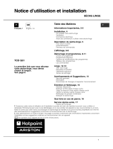 Hotpoint-Ariston TCDG51XB Le manuel du propriétaire