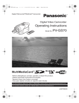 Panasonic PVGS70 Le manuel du propriétaire