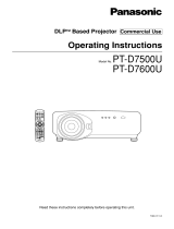 Panasonic PT-D7500U Manuel utilisateur