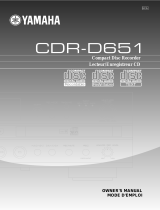 Yamaha CDR-D651 Manuel utilisateur