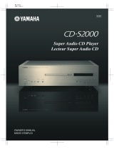 Yamaha CD S2000 - SACD Player Le manuel du propriétaire