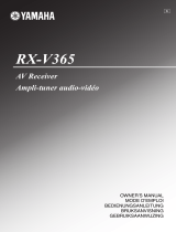 Yamaha RX-V365 Le manuel du propriétaire