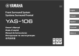 Yamaha YAS-106 Le manuel du propriétaire