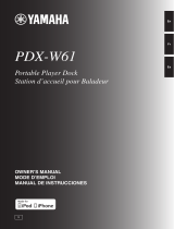 Yamaha PDX-W61 Le manuel du propriétaire