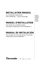 Thermador PRD364GDHU Guide d'installation
