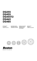 Boston Acoustics DSI255 Manuel utilisateur