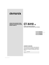 Aiwa Car Stereo System CT-X410 YU Manuel utilisateur
