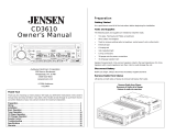 Jensen Car Stereo System CD 3610 Manuel utilisateur