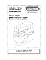 DeLonghi Blender 5-Quart Stand Mixer Manuel utilisateur