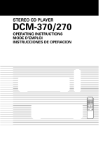 Denon Car Stereo System DCM-370 Manuel utilisateur