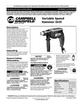 Campbell Hausfeld Drill DG190625DI Manuel utilisateur