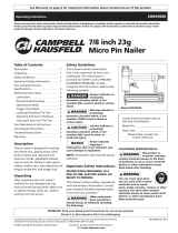Campbell Hausfeld Nail Gun CHN10500 Manuel utilisateur