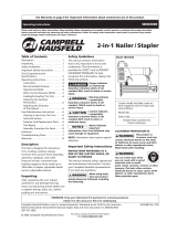 Campbell Hausfeld Nail Gun IN724801AV Manuel utilisateur