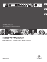 Behringer VIRTUALIZER 3D FX2000 Manuel utilisateur