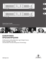Behringer Stereo Amplifier EPQ2000 Manuel utilisateur