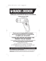 Black & Decker Power Screwdriver 90544571 Manuel utilisateur