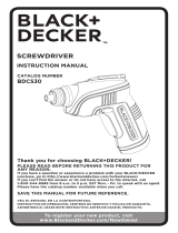 Black & Decker Power Screwdriver BDCS30C Manuel utilisateur